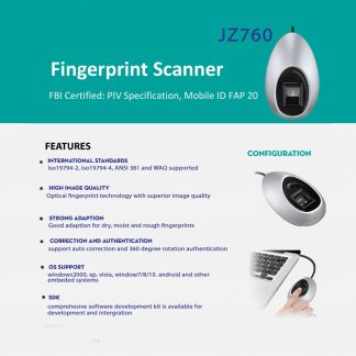 Biometric fingerprint scanner